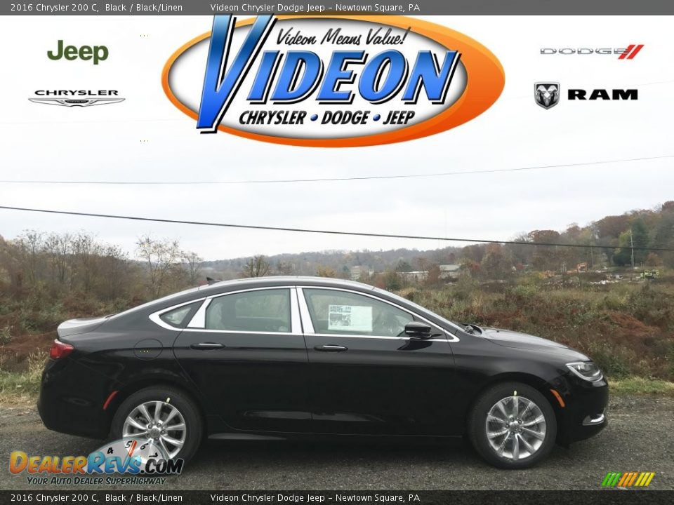 2016 Chrysler 200 C Black / Black/Linen Photo #1