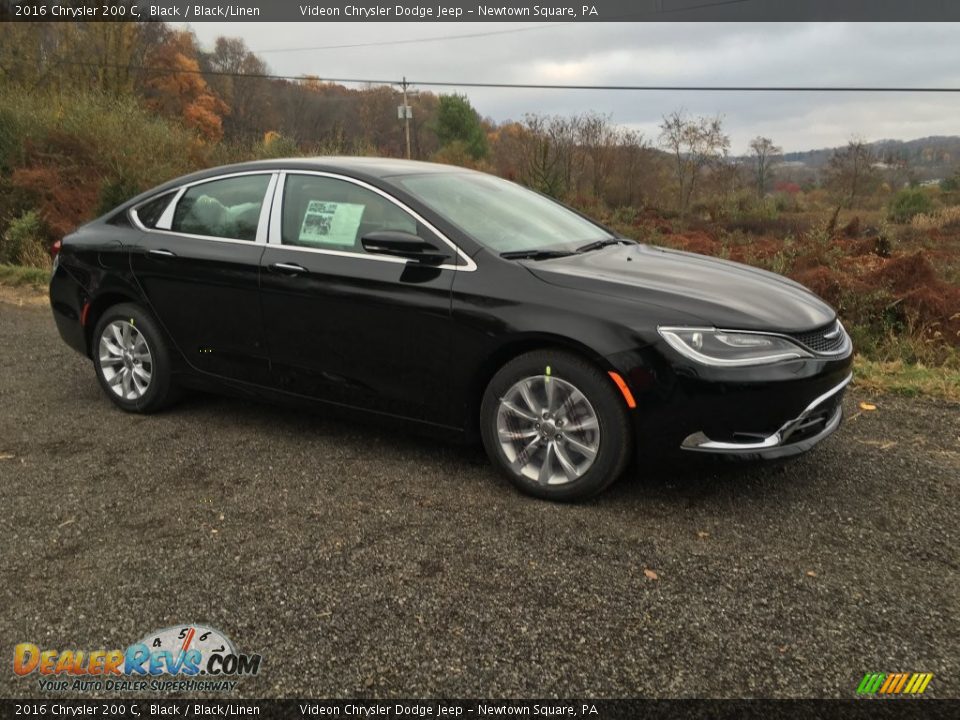 2016 Chrysler 200 C Black / Black/Linen Photo #2