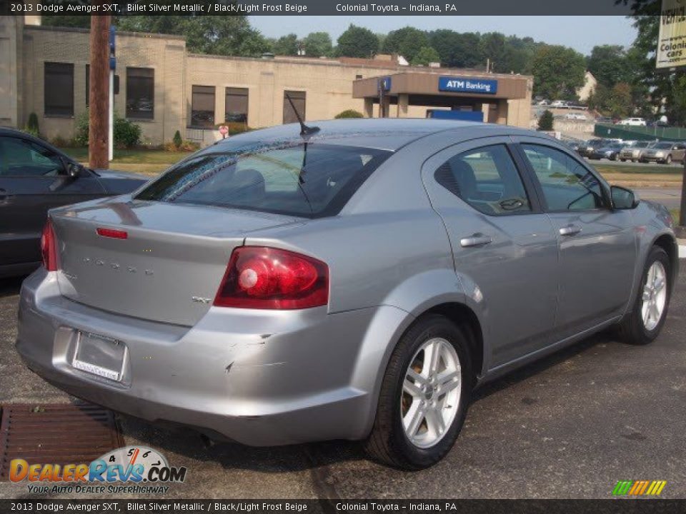 2013 Dodge Avenger SXT Billet Silver Metallic / Black/Light Frost Beige Photo #4