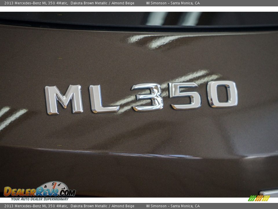 2013 Mercedes-Benz ML 350 4Matic Dakota Brown Metallic / Almond Beige Photo #7