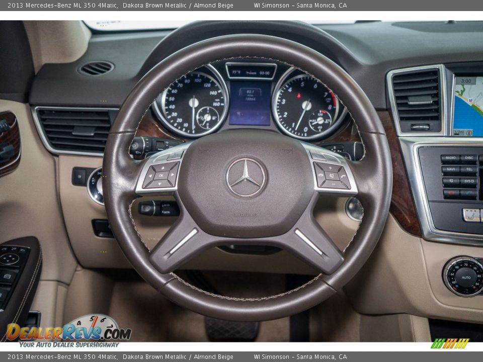 2013 Mercedes-Benz ML 350 4Matic Dakota Brown Metallic / Almond Beige Photo #16