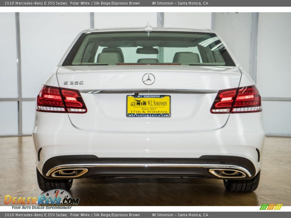 2016 Mercedes-Benz E 350 Sedan Polar White / Silk Beige/Espresso Brown Photo #4