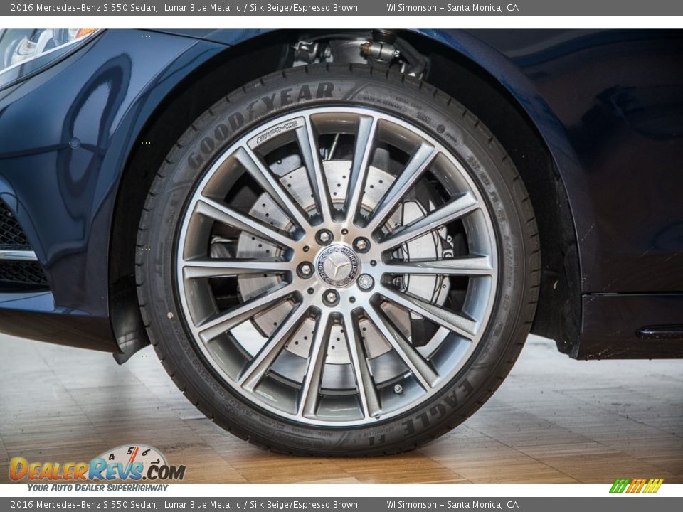 2016 Mercedes-Benz S 550 Sedan Lunar Blue Metallic / Silk Beige/Espresso Brown Photo #10