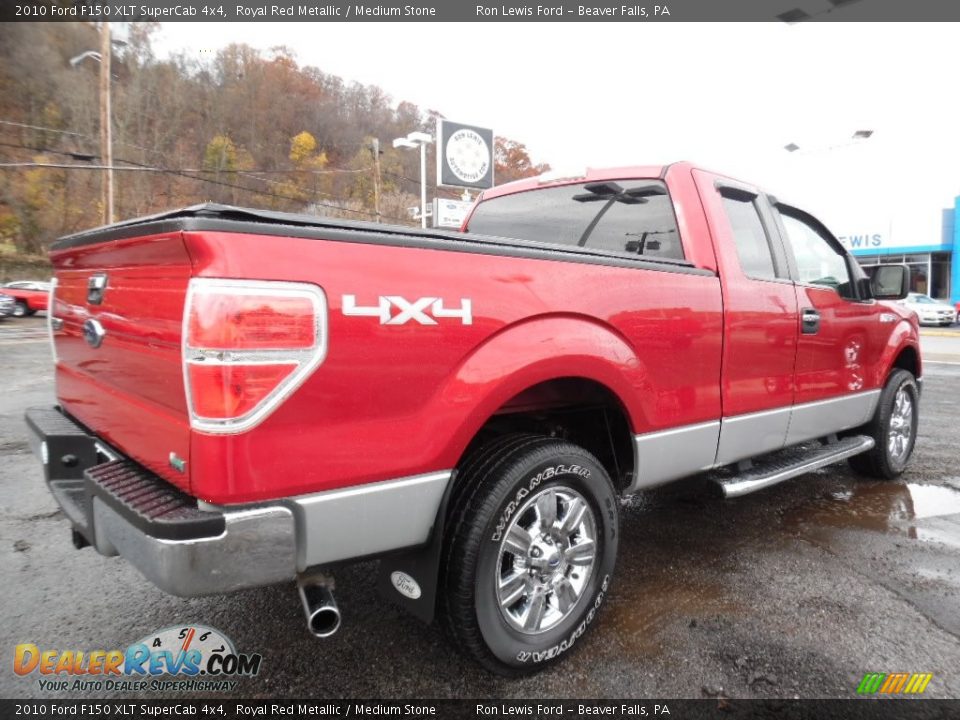 2010 Ford F150 XLT SuperCab 4x4 Royal Red Metallic / Medium Stone Photo #3
