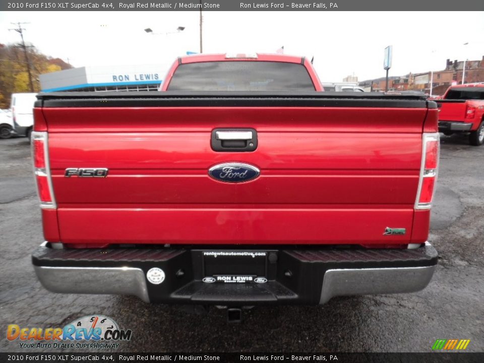 2010 Ford F150 XLT SuperCab 4x4 Royal Red Metallic / Medium Stone Photo #4