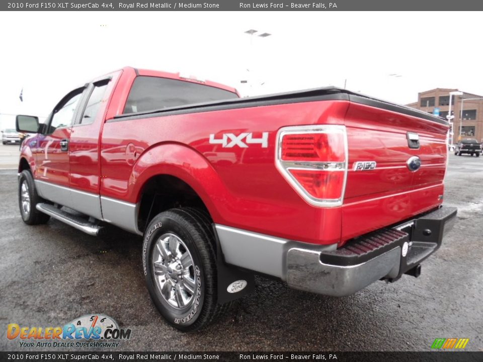 2010 Ford F150 XLT SuperCab 4x4 Royal Red Metallic / Medium Stone Photo #5
