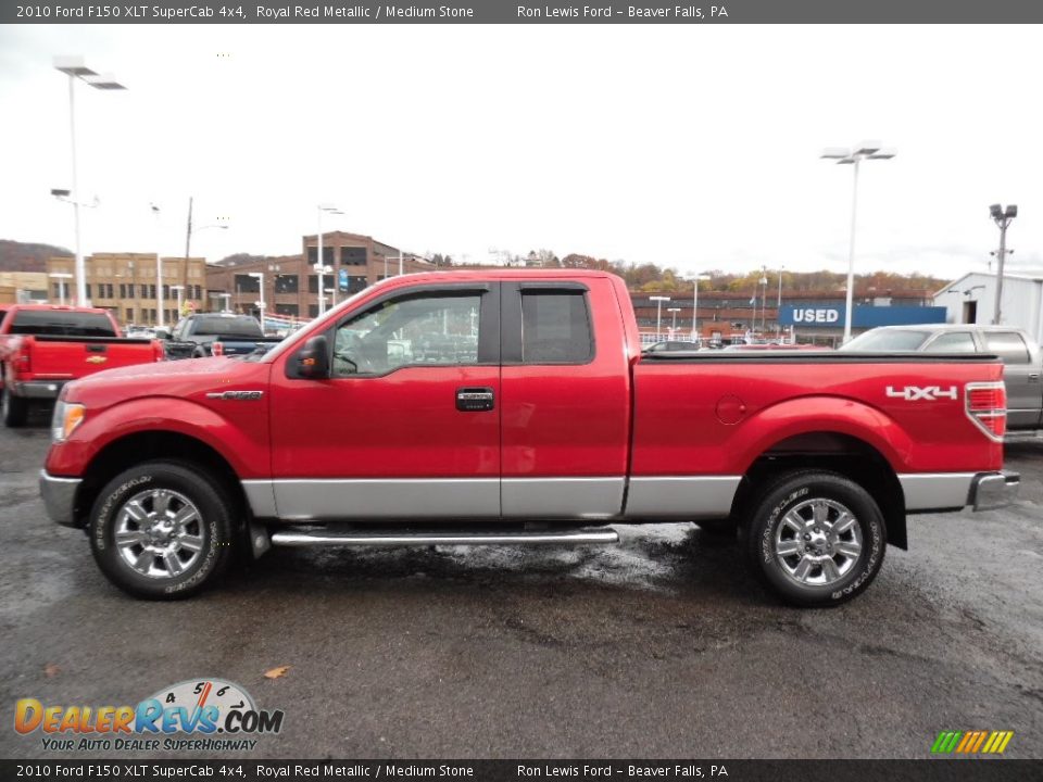 2010 Ford F150 XLT SuperCab 4x4 Royal Red Metallic / Medium Stone Photo #6