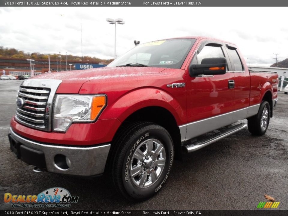 Front 3/4 View of 2010 Ford F150 XLT SuperCab 4x4 Photo #7