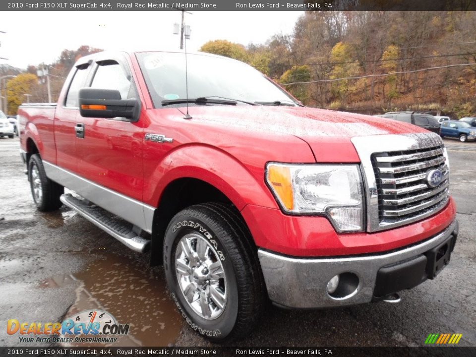 2010 Ford F150 XLT SuperCab 4x4 Royal Red Metallic / Medium Stone Photo #9