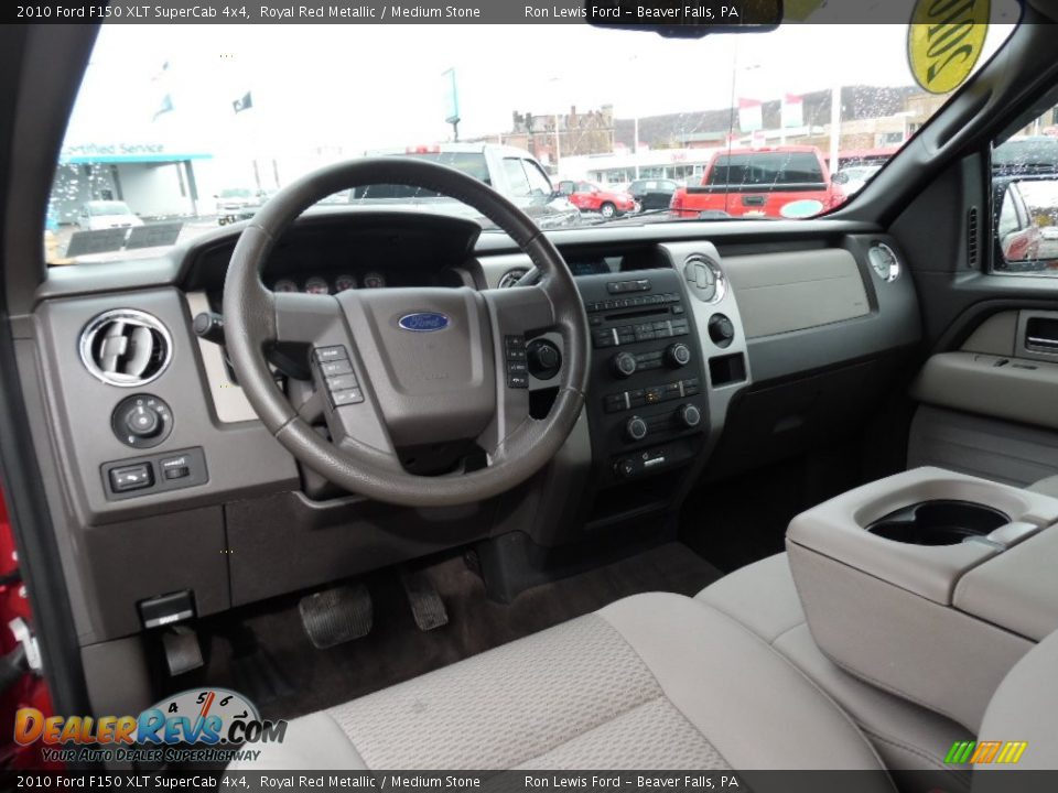 2010 Ford F150 XLT SuperCab 4x4 Royal Red Metallic / Medium Stone Photo #13