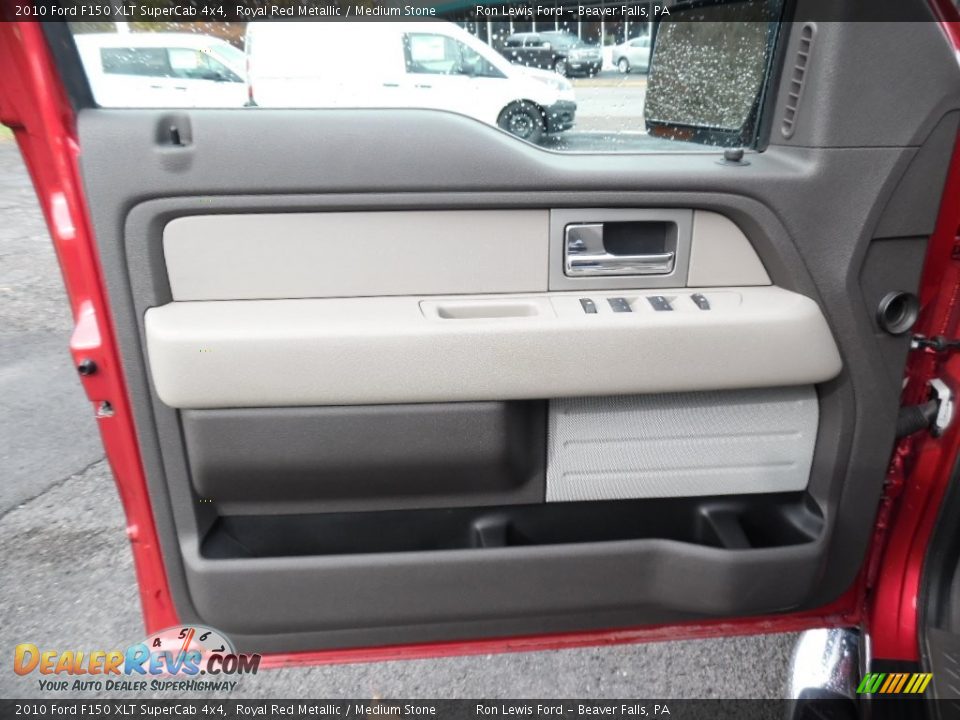2010 Ford F150 XLT SuperCab 4x4 Royal Red Metallic / Medium Stone Photo #14
