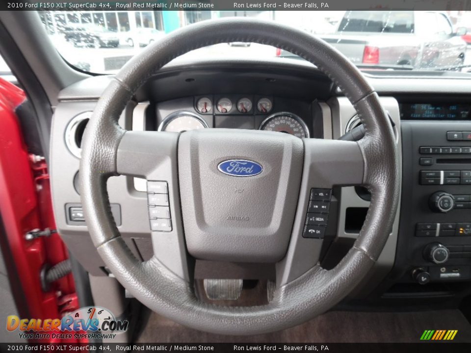 2010 Ford F150 XLT SuperCab 4x4 Royal Red Metallic / Medium Stone Photo #17