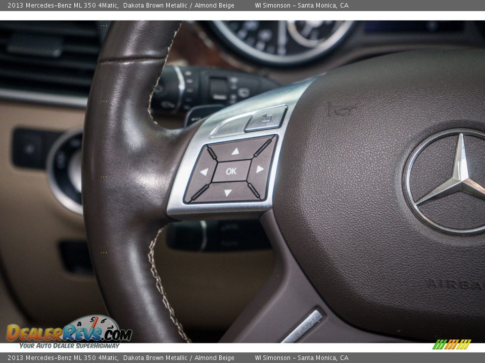 2013 Mercedes-Benz ML 350 4Matic Dakota Brown Metallic / Almond Beige Photo #18