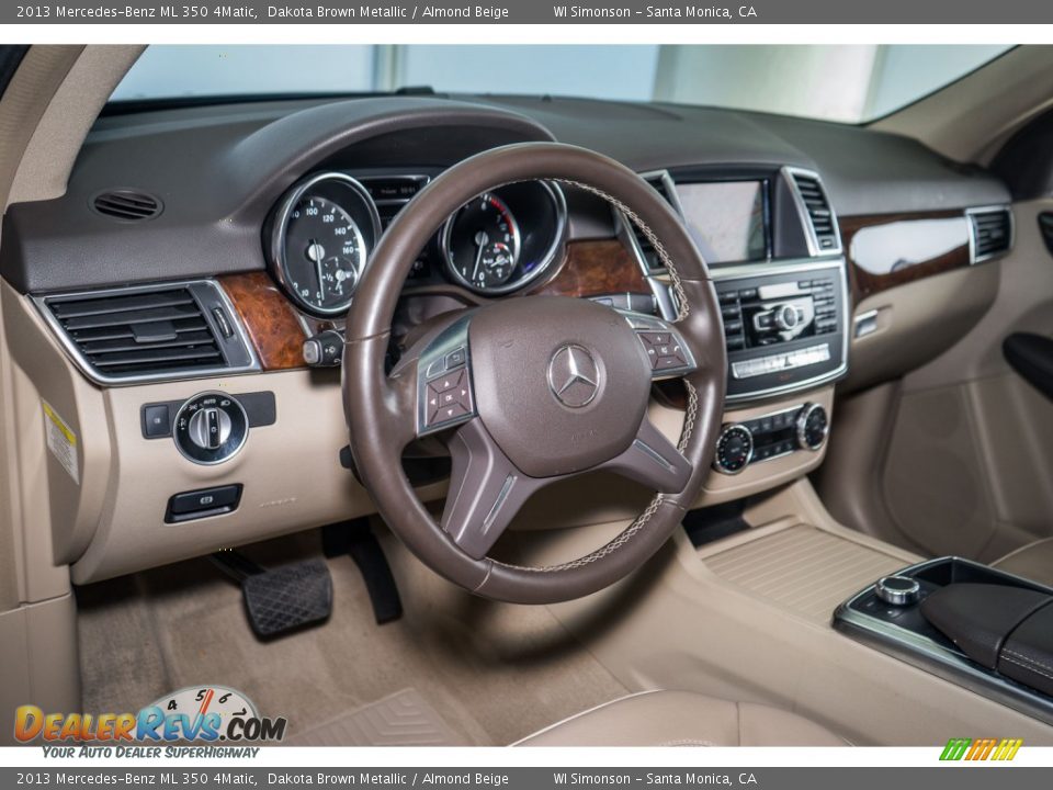 2013 Mercedes-Benz ML 350 4Matic Dakota Brown Metallic / Almond Beige Photo #19