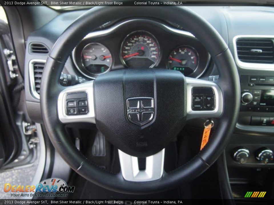 2013 Dodge Avenger SXT Billet Silver Metallic / Black/Light Frost Beige Photo #19