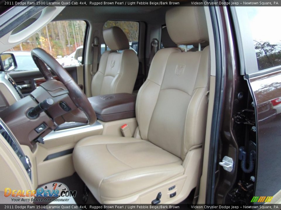 2011 Dodge Ram 1500 Laramie Quad Cab 4x4 Rugged Brown Pearl / Light Pebble Beige/Bark Brown Photo #16