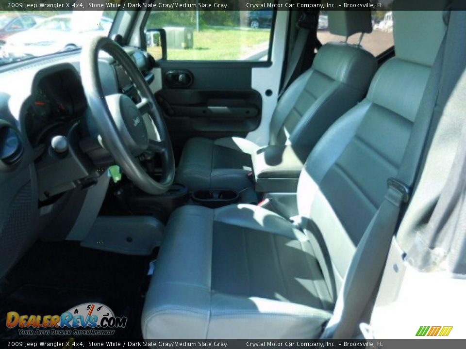 2009 Jeep Wrangler X 4x4 Stone White / Dark Slate Gray/Medium Slate Gray Photo #4