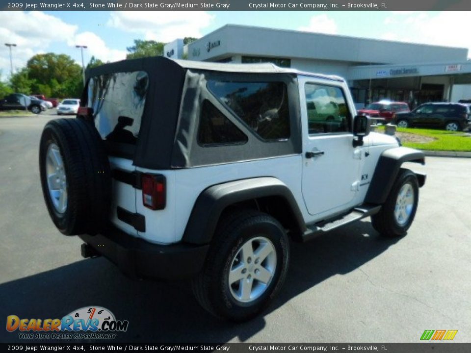2009 Jeep Wrangler X 4x4 Stone White / Dark Slate Gray/Medium Slate Gray Photo #8
