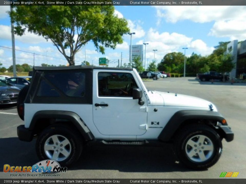 2009 Jeep Wrangler X 4x4 Stone White / Dark Slate Gray/Medium Slate Gray Photo #9