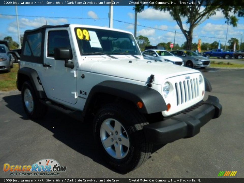 2009 Jeep Wrangler X 4x4 Stone White / Dark Slate Gray/Medium Slate Gray Photo #10
