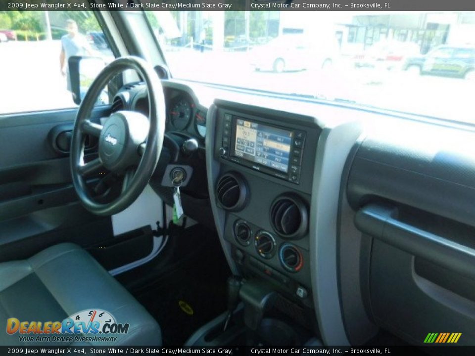 2009 Jeep Wrangler X 4x4 Stone White / Dark Slate Gray/Medium Slate Gray Photo #11
