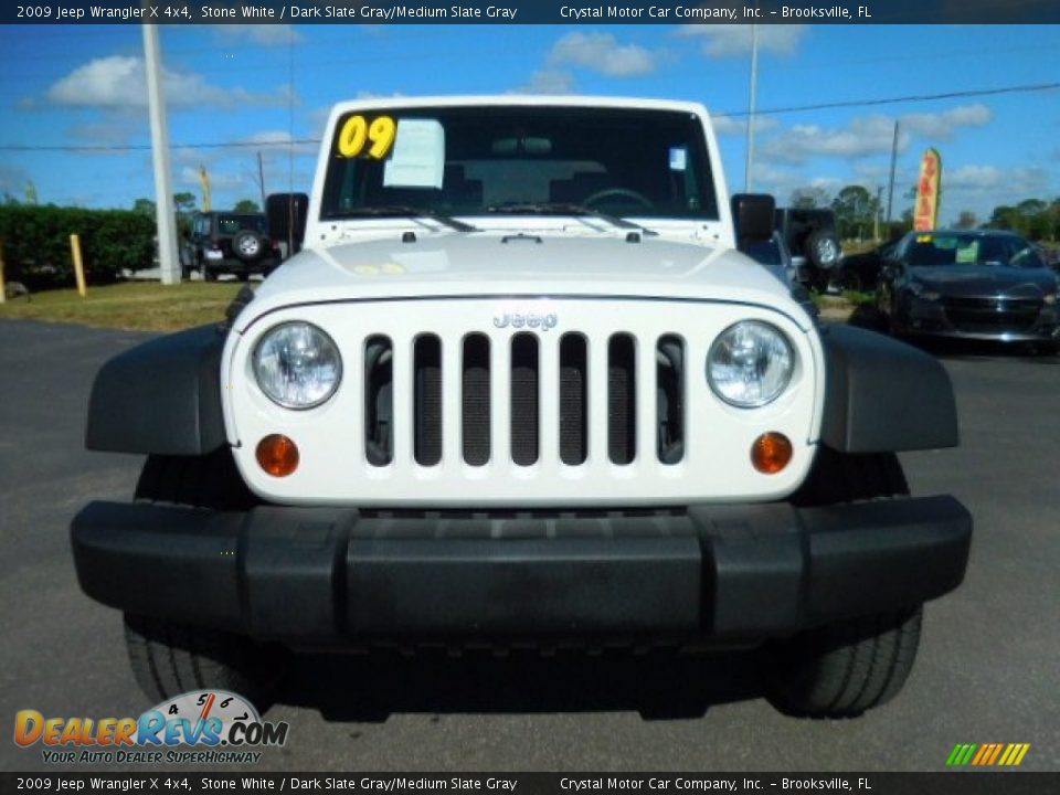2009 Jeep Wrangler X 4x4 Stone White / Dark Slate Gray/Medium Slate Gray Photo #13