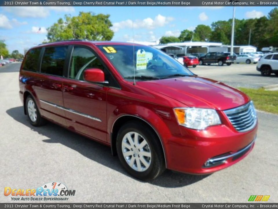 2013 Chrysler Town & Country Touring Deep Cherry Red Crystal Pearl / Dark Frost Beige/Medium Frost Beige Photo #13