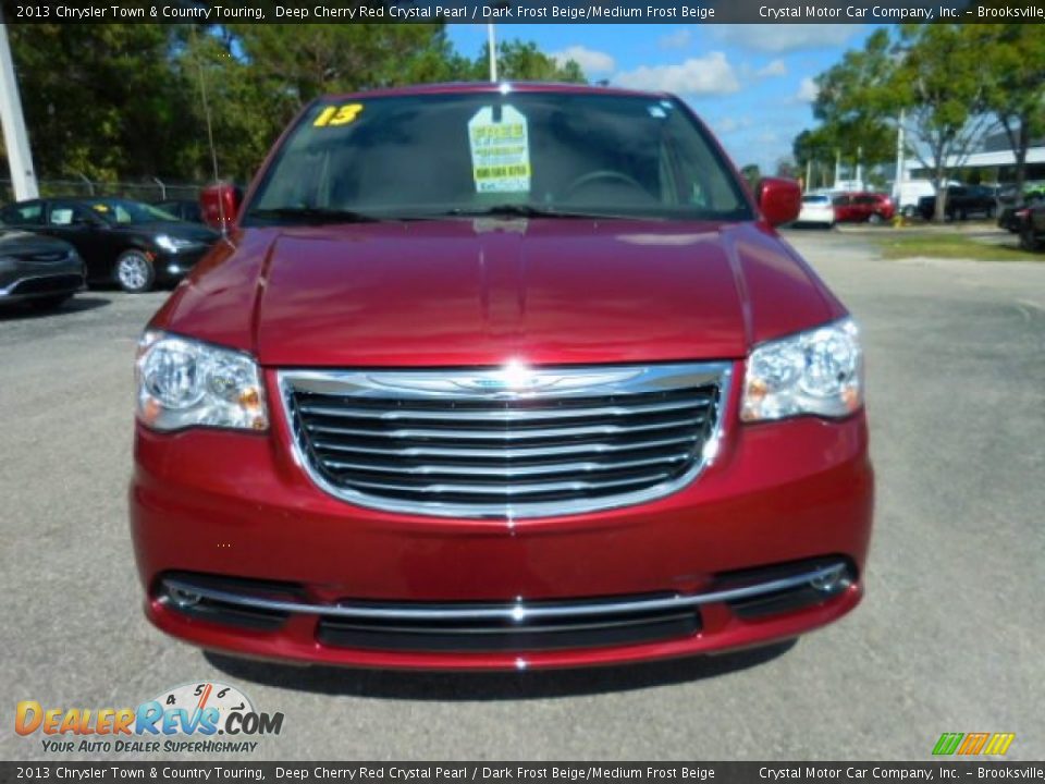 2013 Chrysler Town & Country Touring Deep Cherry Red Crystal Pearl / Dark Frost Beige/Medium Frost Beige Photo #16