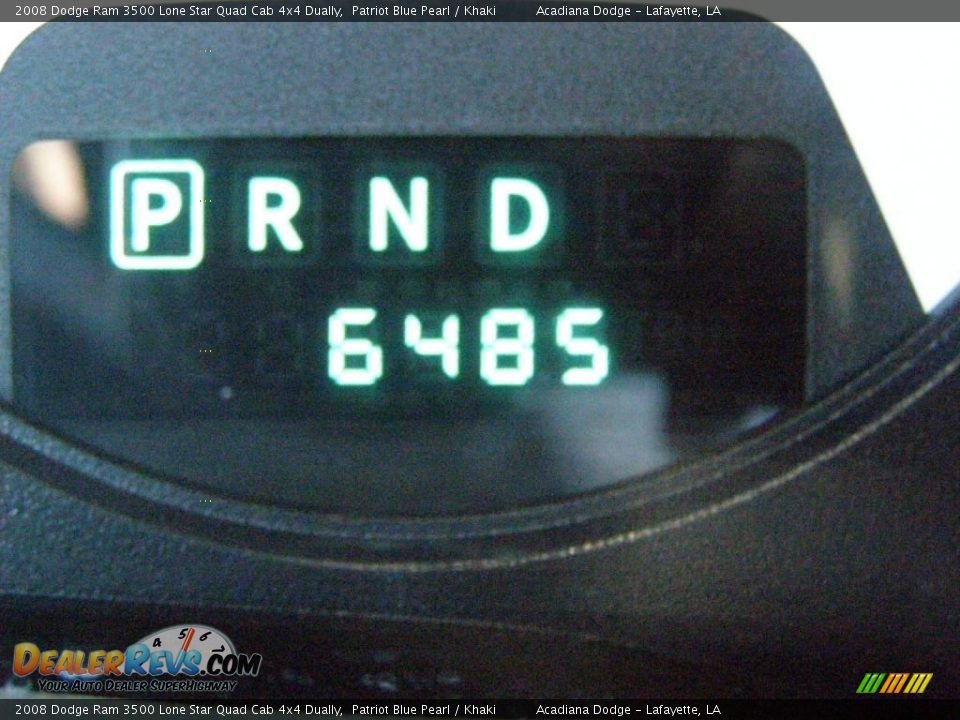 2008 Dodge Ram 3500 Lone Star Quad Cab 4x4 Dually Patriot Blue Pearl / Khaki Photo #14