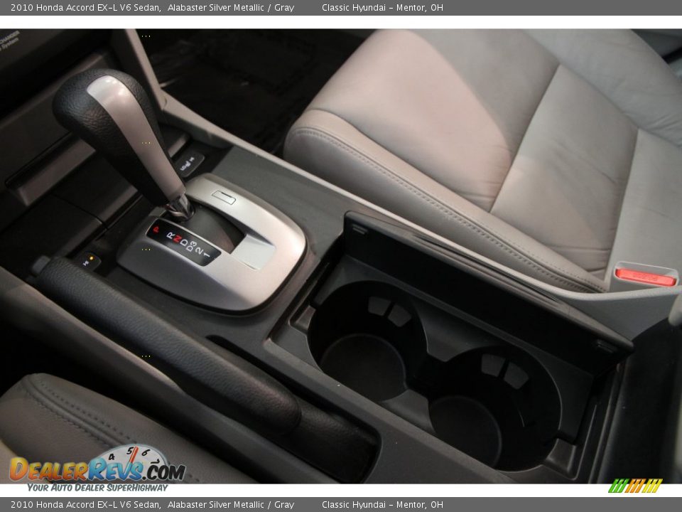 2010 Honda Accord EX-L V6 Sedan Alabaster Silver Metallic / Gray Photo #14
