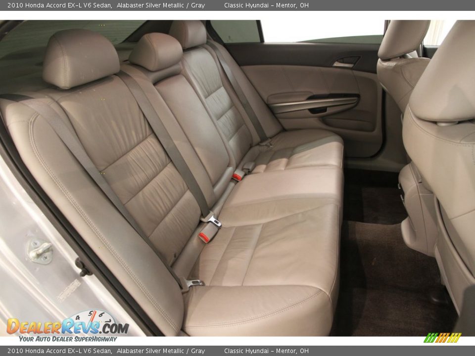 2010 Honda Accord EX-L V6 Sedan Alabaster Silver Metallic / Gray Photo #17