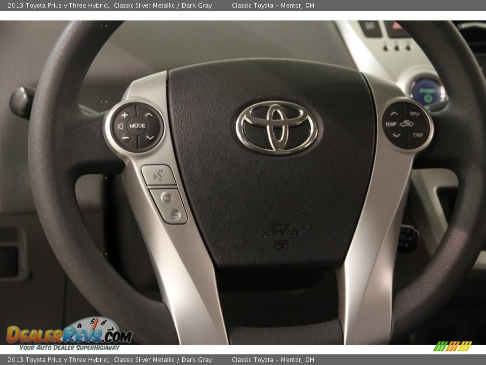 2013 Toyota Prius v Three Hybrid Classic Silver Metallic / Dark Gray Photo #7