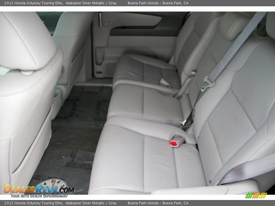 2013 Honda Odyssey Touring Elite Alabaster Silver Metallic / Gray Photo #4