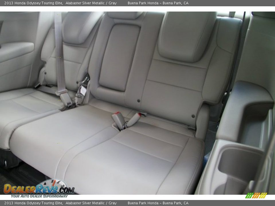 2013 Honda Odyssey Touring Elite Alabaster Silver Metallic / Gray Photo #14
