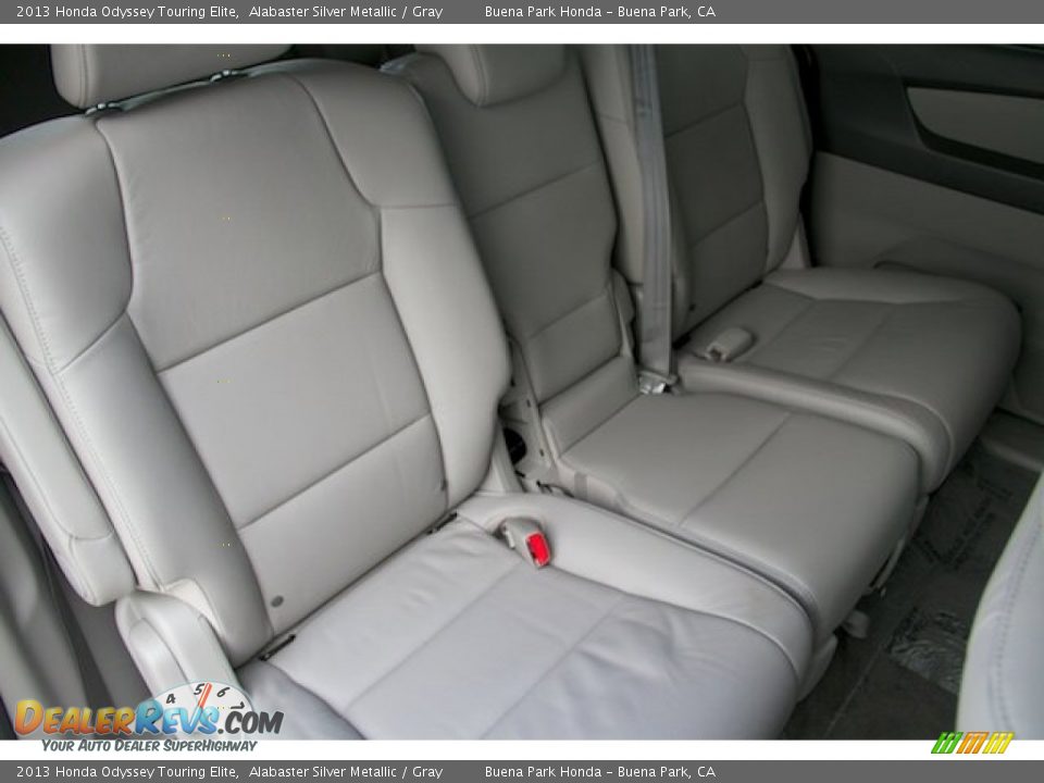 2013 Honda Odyssey Touring Elite Alabaster Silver Metallic / Gray Photo #19