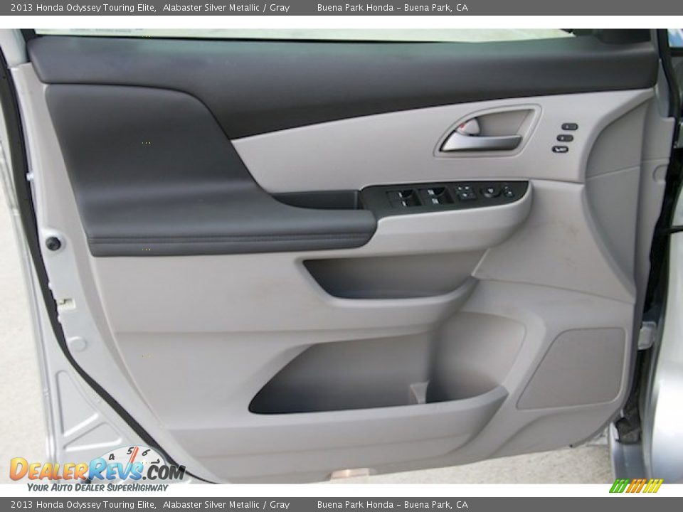 2013 Honda Odyssey Touring Elite Alabaster Silver Metallic / Gray Photo #27
