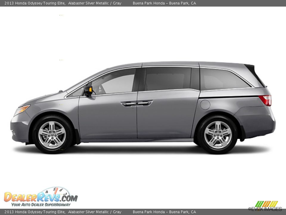 2013 Honda Odyssey Touring Elite Alabaster Silver Metallic / Gray Photo #35