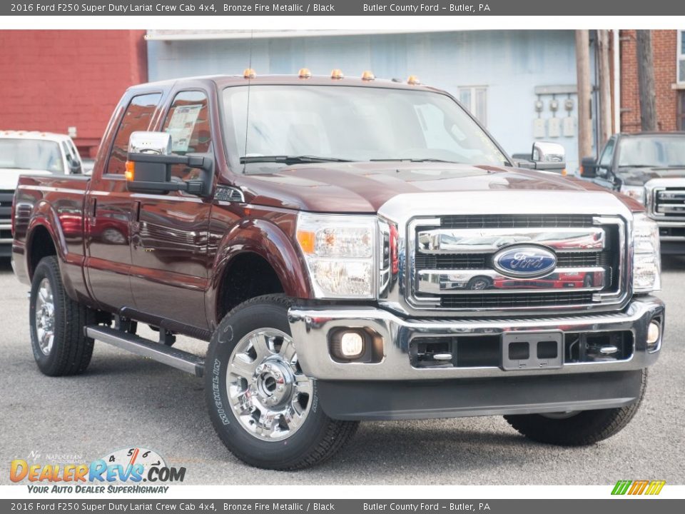 2016 Ford F250 Super Duty Lariat Crew Cab 4x4 Bronze Fire Metallic / Black Photo #1
