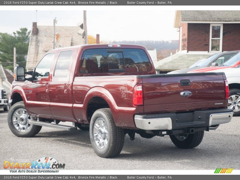 2016 Ford F250 Super Duty Lariat Crew Cab 4x4 Bronze Fire Metallic / Black Photo #2