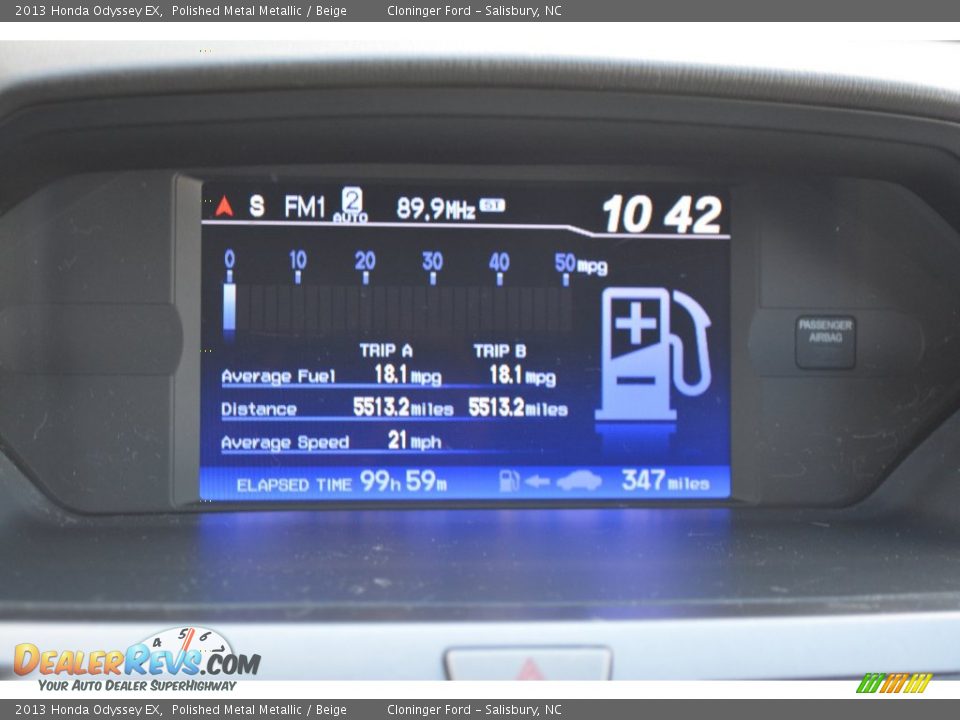 2013 Honda Odyssey EX Polished Metal Metallic / Beige Photo #17