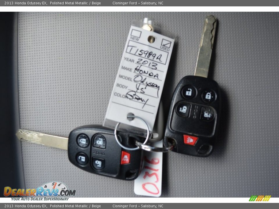 2013 Honda Odyssey EX Polished Metal Metallic / Beige Photo #28