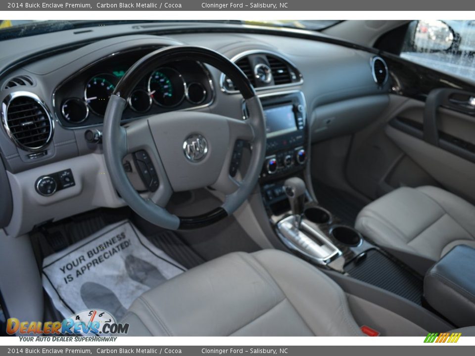 2014 Buick Enclave Premium Carbon Black Metallic / Cocoa Photo #11