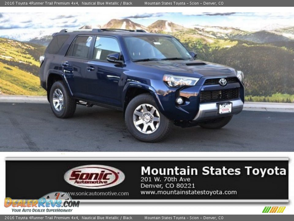 2016 Toyota 4Runner Trail Premium 4x4 Nautical Blue Metallic / Black Photo #1