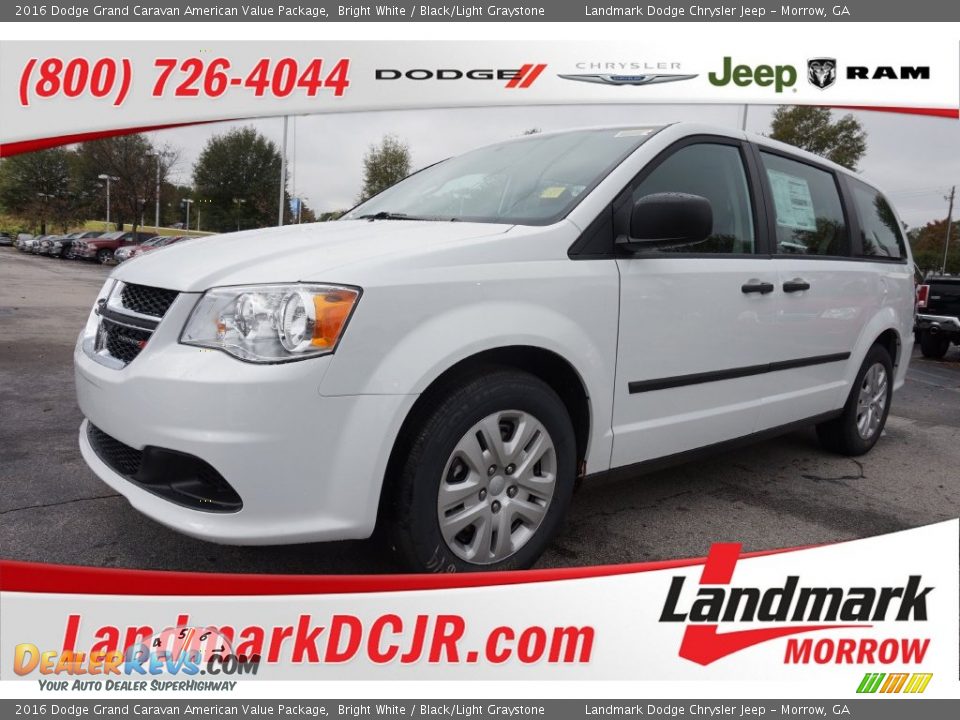 2016 Dodge Grand Caravan American Value Package Bright White / Black/Light Graystone Photo #1