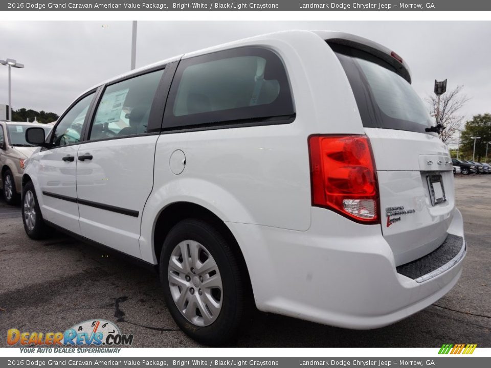 2016 Dodge Grand Caravan American Value Package Bright White / Black/Light Graystone Photo #2
