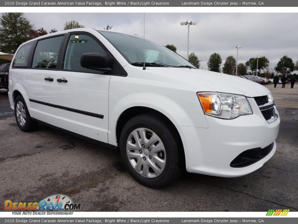 2016 Dodge Grand Caravan American Value Package Bright White / Black/Light Graystone Photo #4