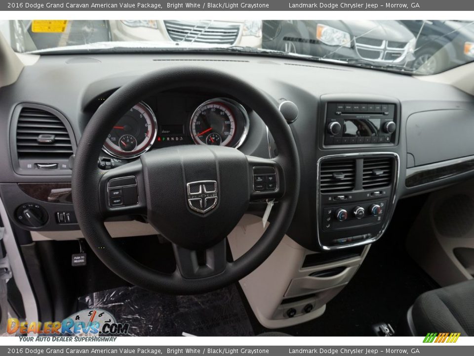 2016 Dodge Grand Caravan American Value Package Bright White / Black/Light Graystone Photo #7