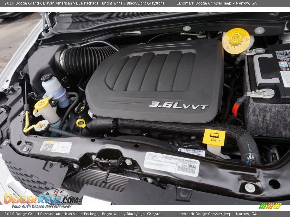 2016 Dodge Grand Caravan American Value Package Bright White / Black/Light Graystone Photo #8