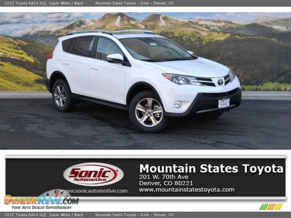 2015 Toyota RAV4 XLE Super White / Black Photo #1