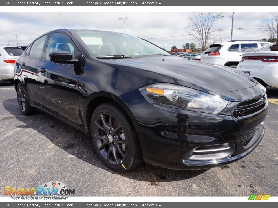 2016 Dodge Dart SE Pitch Black / Black Photo #4